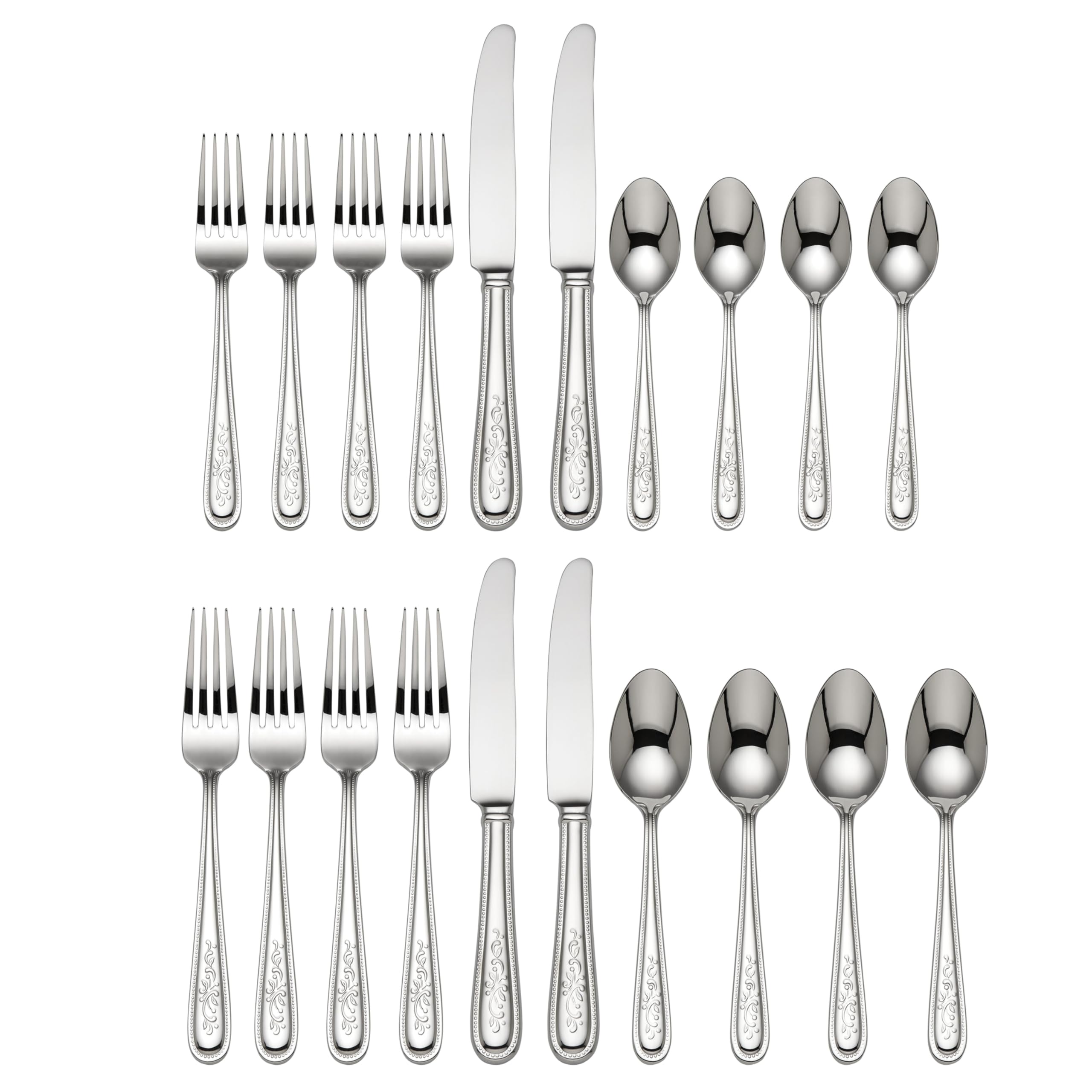 Amazon.com | Lenox 853438 Opal Innocence 20-Piece Flatware Set